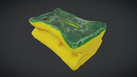 Scrub Sponge - low poly PBR 3d model