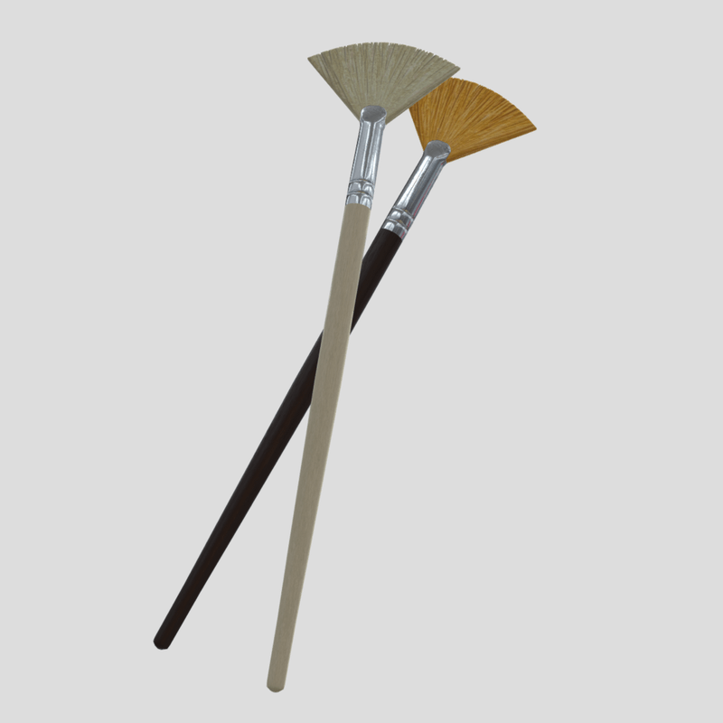 Paint Brush 5 - low poly PBR 3d model