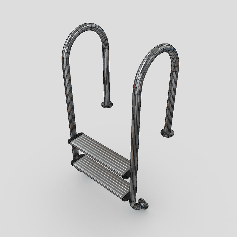 CC0 - Pool Ladder 3 - low poly PBR 3d model