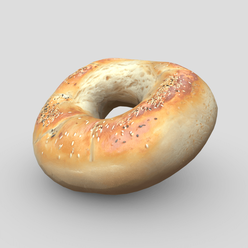 Bagel - low poly PBR 3d model