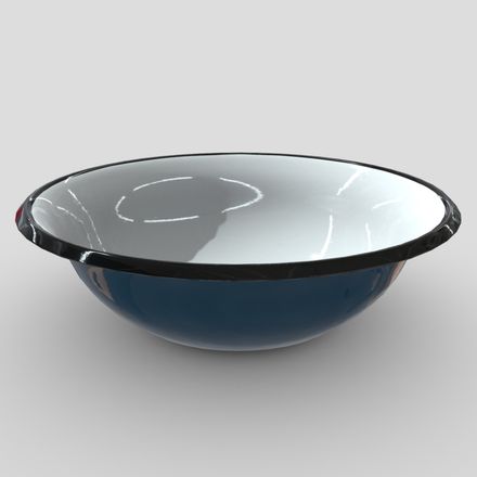 Enamel Bowl 3 - low poly PBR 3d model