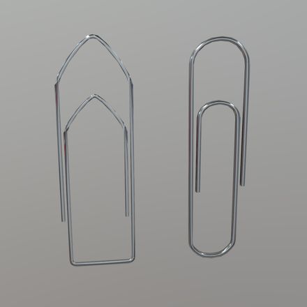 Paper Clip - low poly PBR 3d model