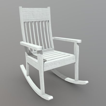 Rocking Chair 1 - low poly PBR 3d model