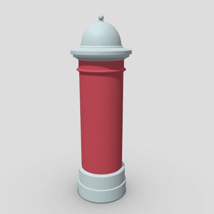 Adverticing Column - low poly PBR 3d model