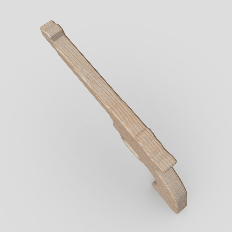 Wooden Toy Gun 3 - low poly PBR 3d model