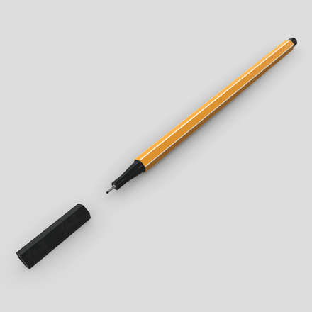 Pen 6 - low poly PBR 3d model