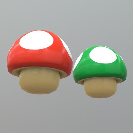 Mushroom - low poly PBR 3d model