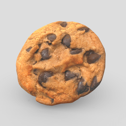 Chocolate Chip Cookie - low poly PBR 3d model