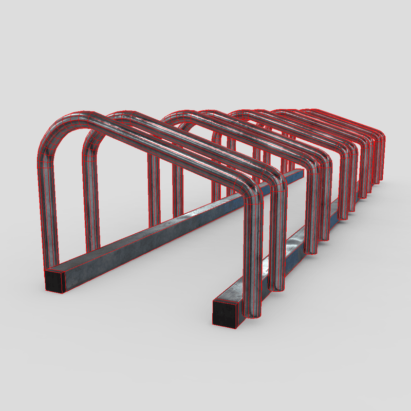 Bicycle Stand 3 - low poly PBR 3d model