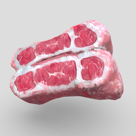 Raw Meat 3 - low poly PBR 3d model