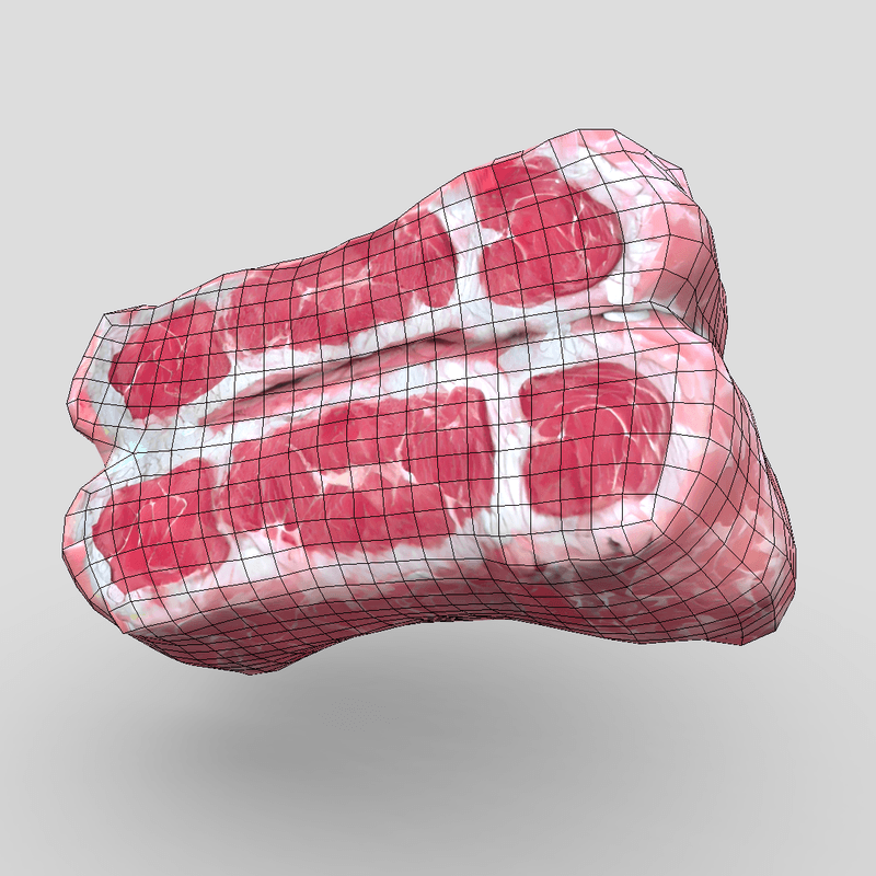 Raw Meat 3 - low poly PBR 3d model