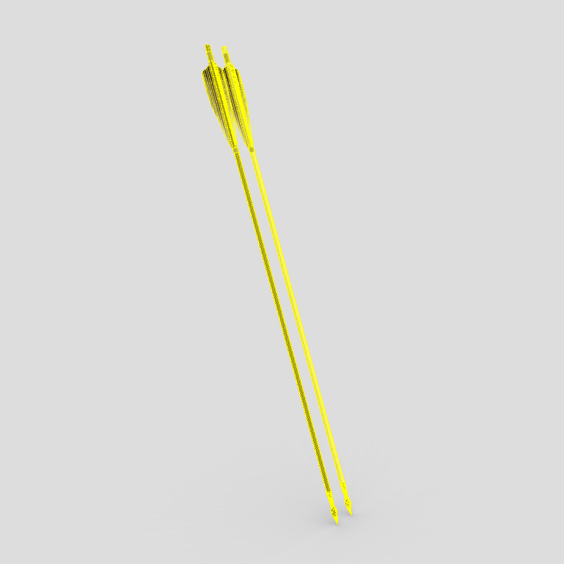 Wooden Arrow 1 - low poly PBR 3d model