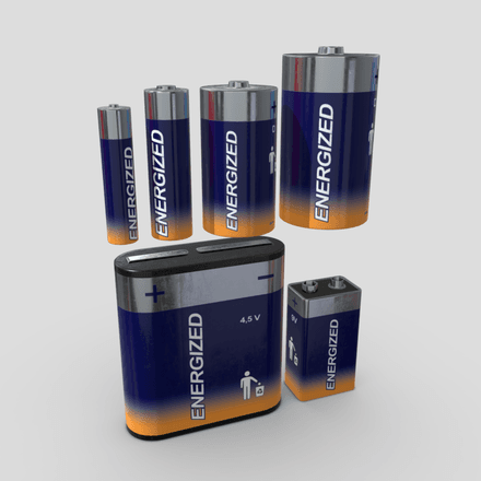 Battery Pack - low poly PBR 3d model