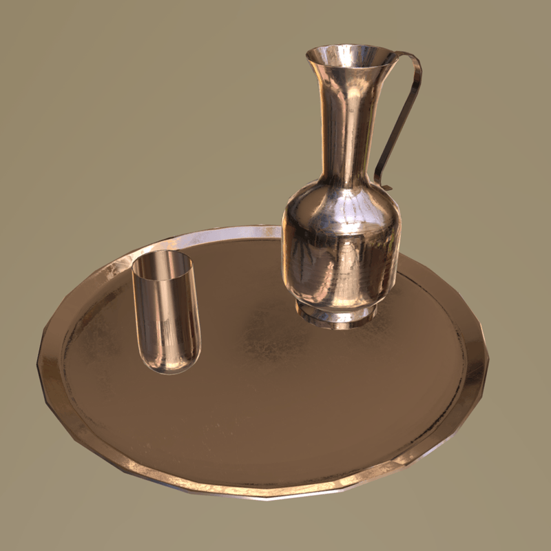 CC0 - Water Carafe - low poly PBR 3d model