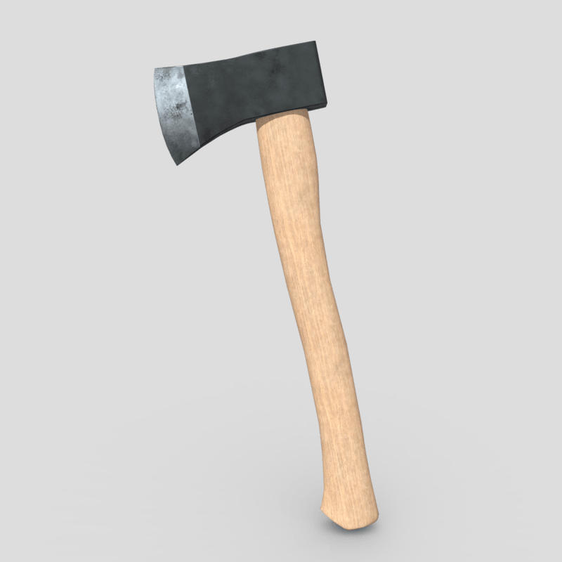 Hatchet 2 - low poly PBR 3d model