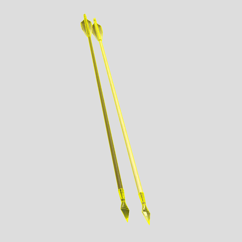 Wooden Arrow 1 - low poly PBR 3d model