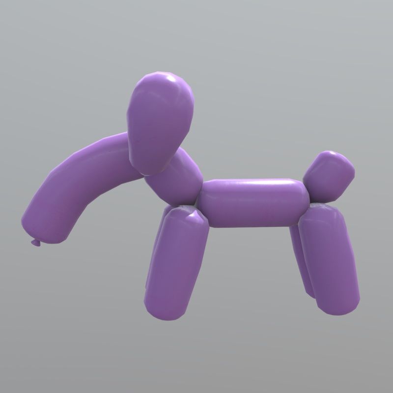 Balloon Elephant - low poly PBR 3d model
