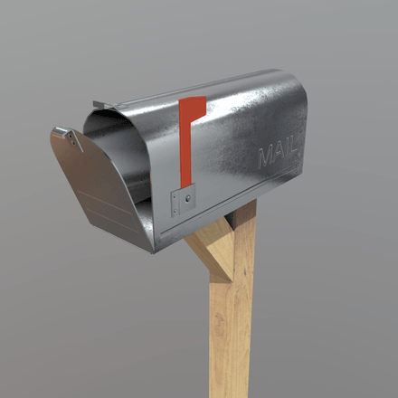 CC0 - Mailbox - low poly PBR 3d model