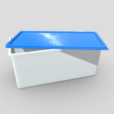 Food Container 3 - low poly PBR 3d model