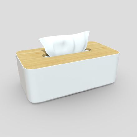 Tissue Box 3 - low poly PBR 3d model