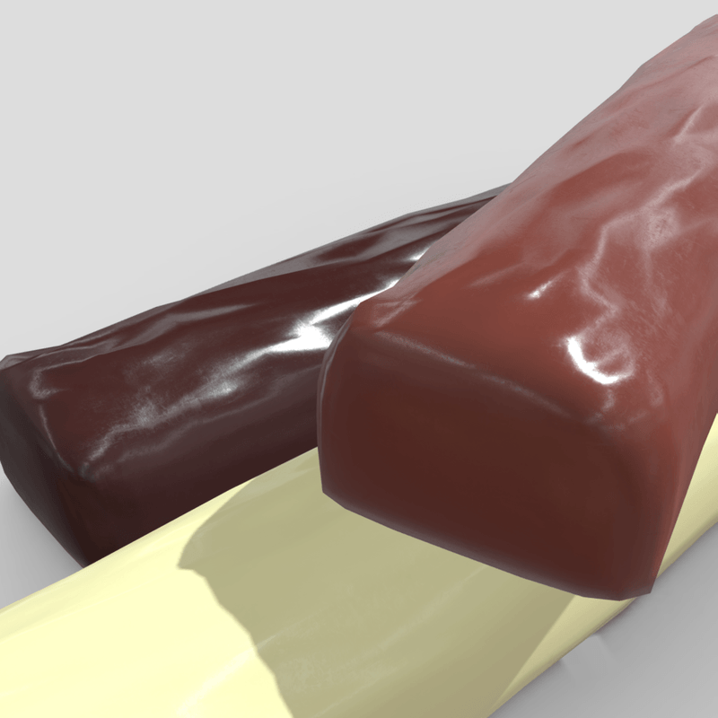 Chocolate Bar 3 - low poly PBR 3d model