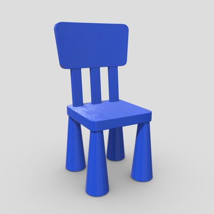 CC 0 - Chair 9 - low poly PBR 3d model