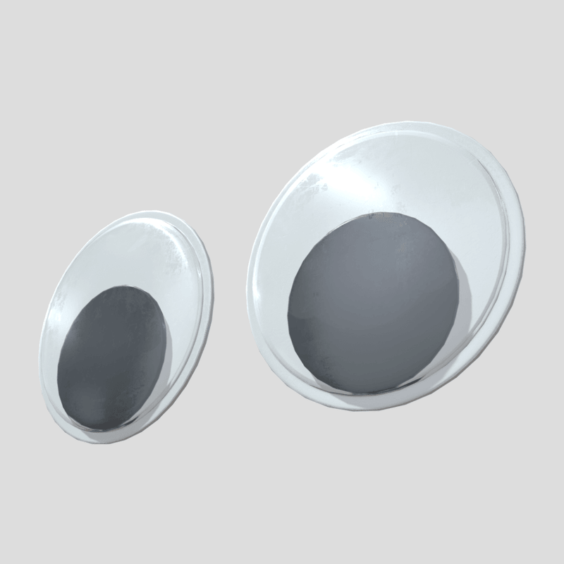 Wiggle Eyes - low poly PBR 3d model