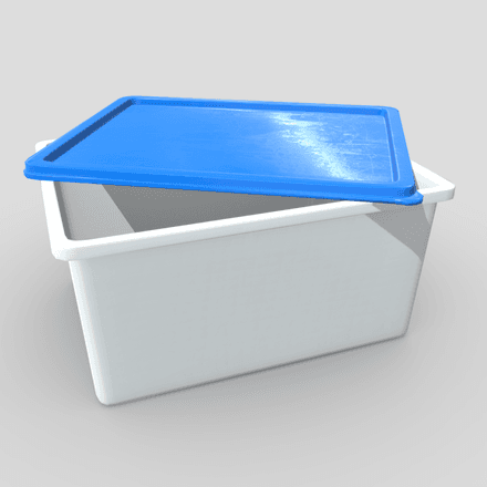 Food Container 2 - low poly PBR 3d model