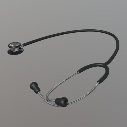 Stethoscope - low poly PBR 3d model