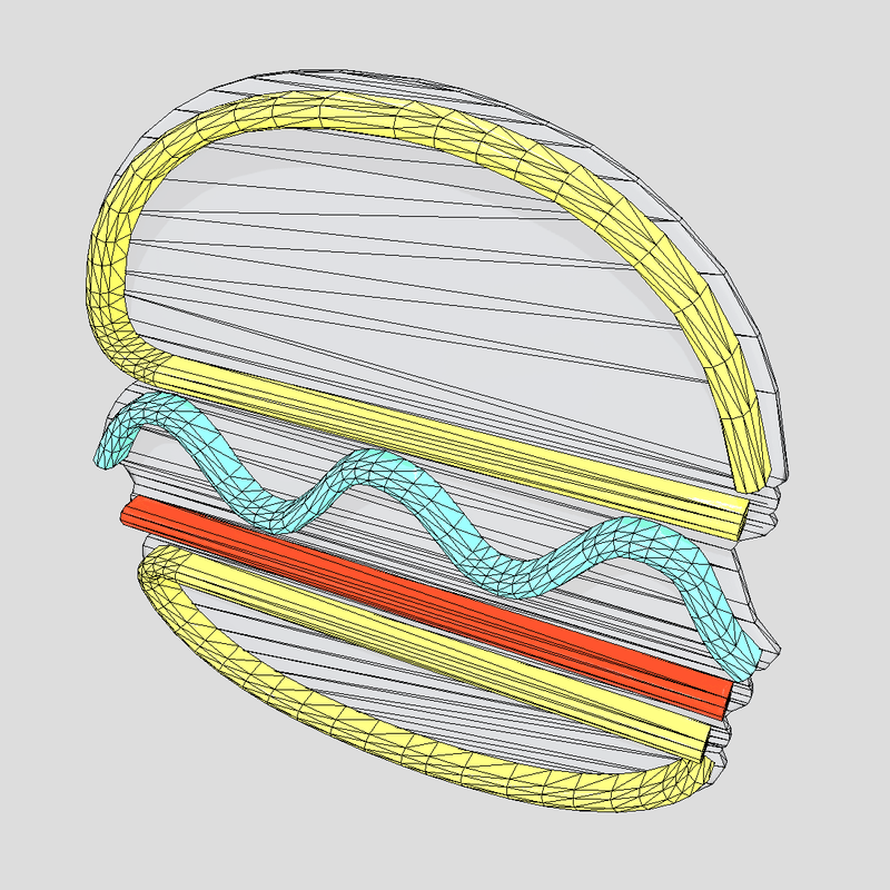 Neon Sign Burger - low poly PBR 3d model