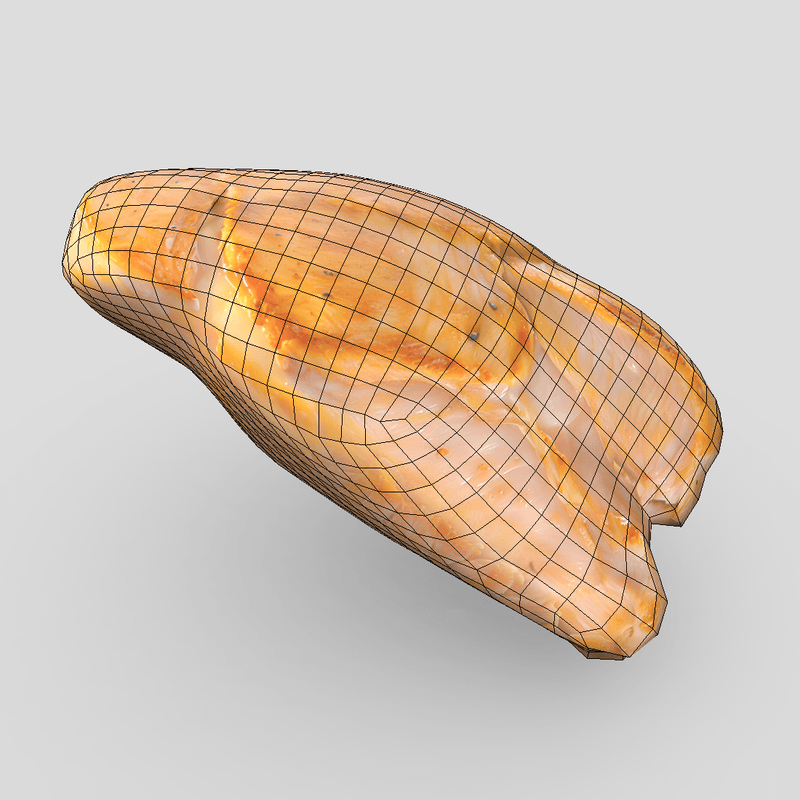 CC0 - Cooked Chicken Breast - low poly PBR 3d model