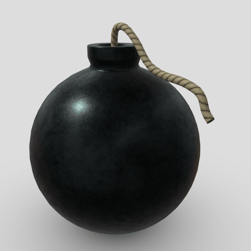 CC0 - Bomb - low poly PBR 3d model