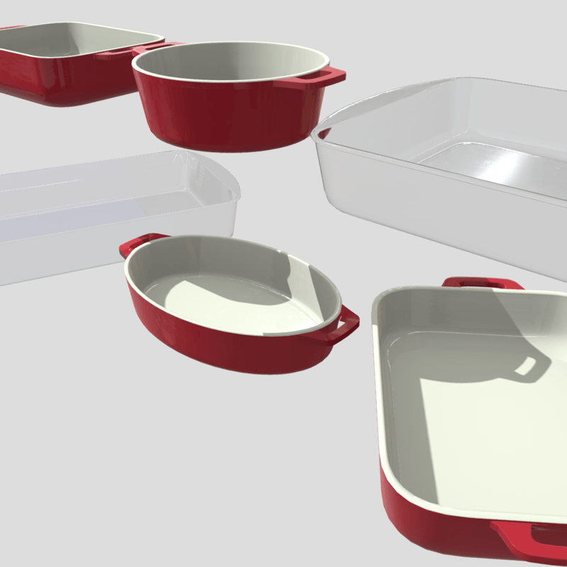 Baking Dish Pack - low poly PBR 3d model