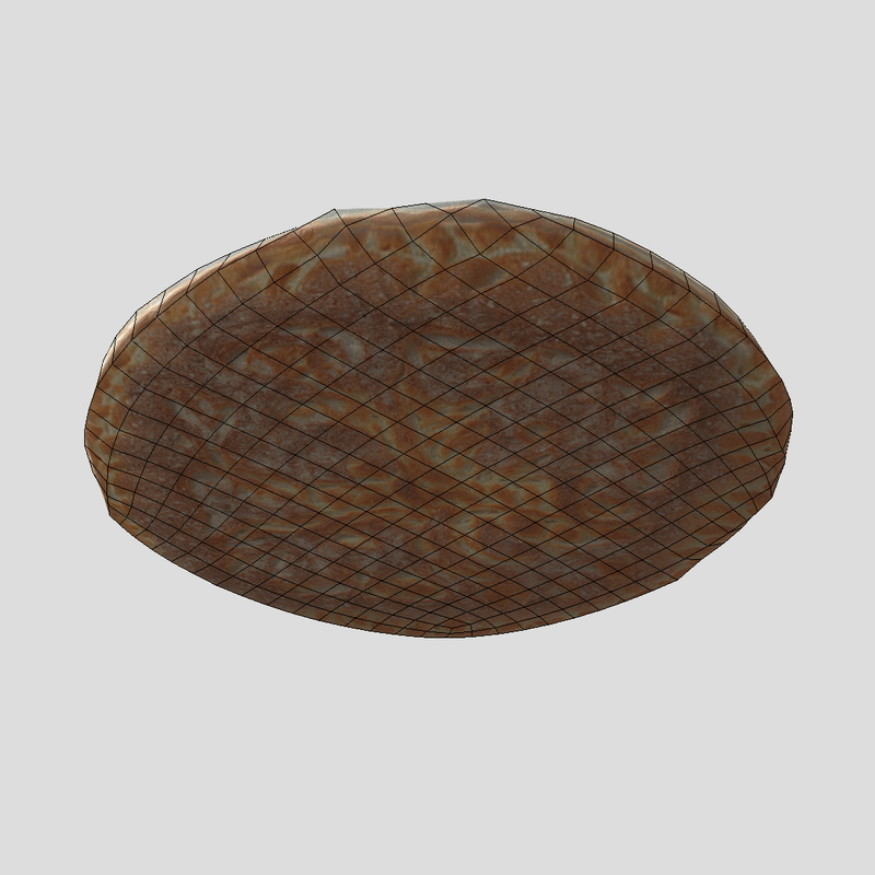 CC0 - Pizza Salami - low poly PBR 3d model