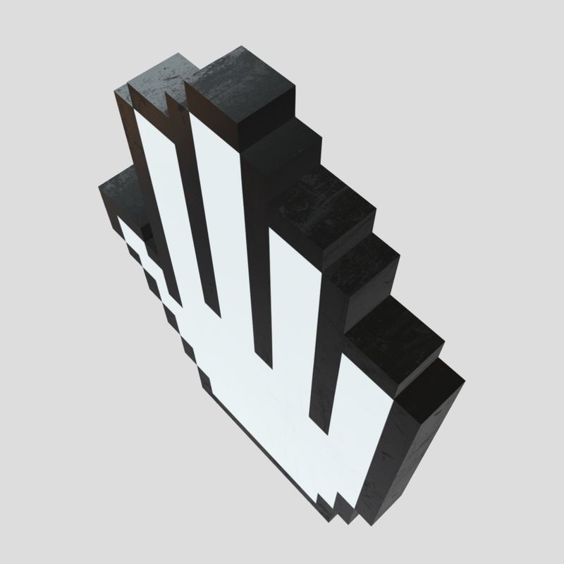 Cursor Hand 3 - low poly PBR 3d model