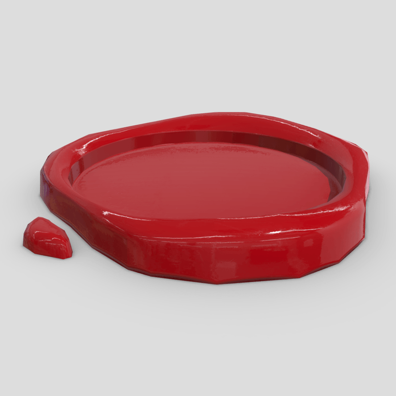 Wax Seal 3 - low poly PBR 3d model