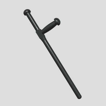 Police Baton 2 - low poly PBR 3d model