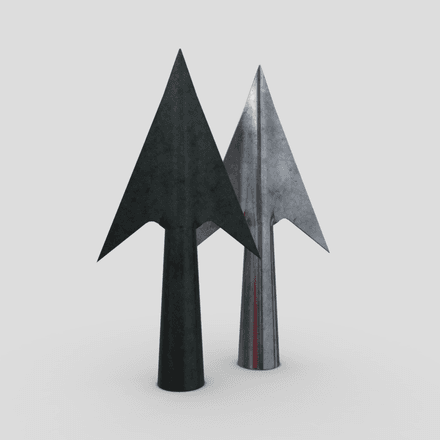 Arrowhead 2 - low poly PBR 3d model