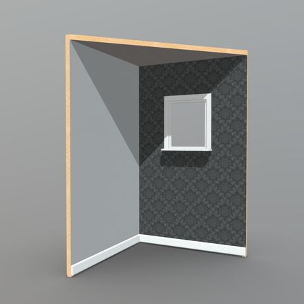 Room Corner - low poly PBR 3d model