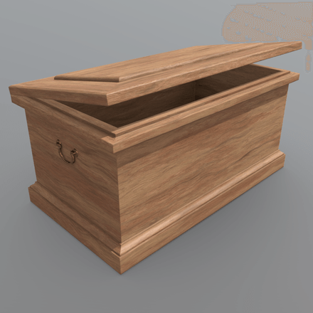 CC0 - Chest - low poly PBR 3d model