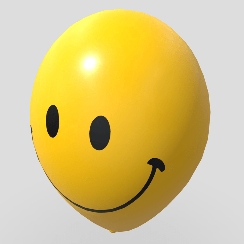Balloon 4 - low poly PBR 3d model