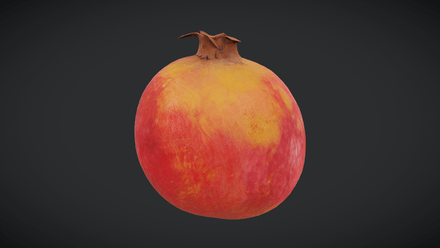 Pommegranate - low poly PBR 3d model