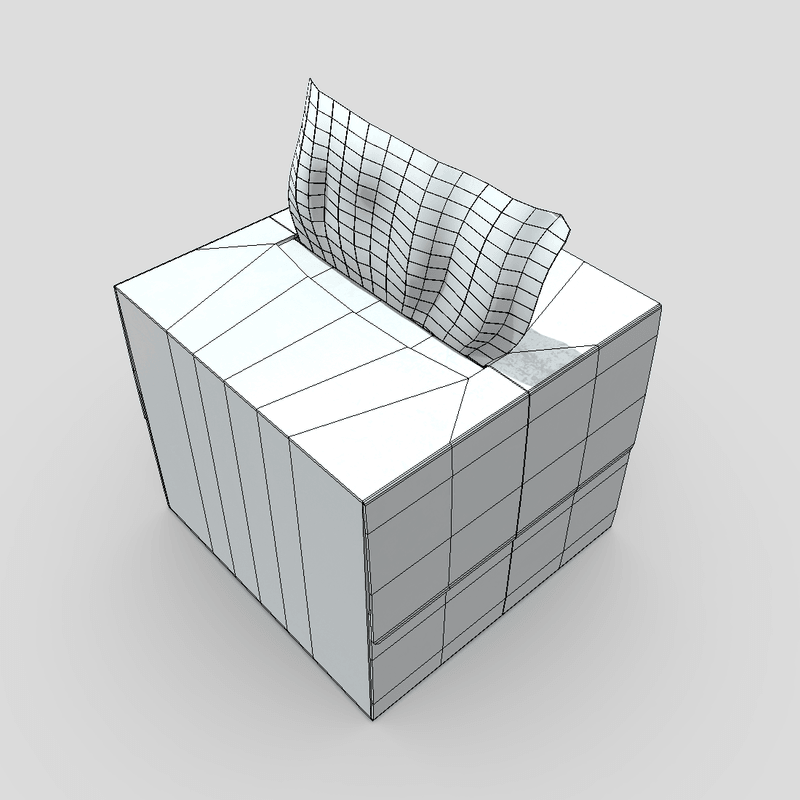 CC0 - Tissue Box - low poly PBR 3d model
