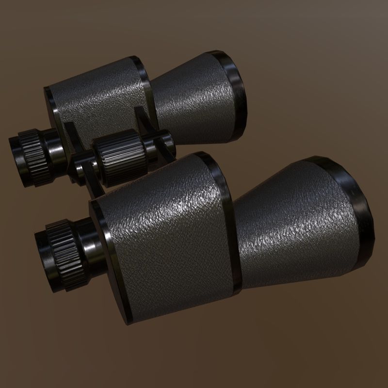Binocular - low poly PBR 3d model