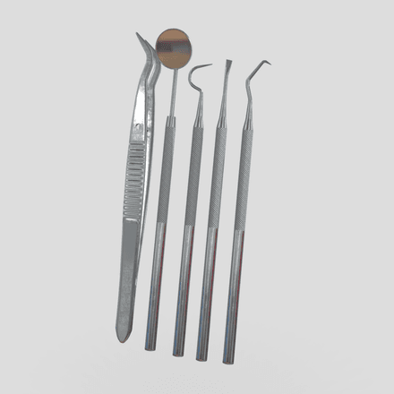 Dental Tool Pack  - low poly PBR 3d model