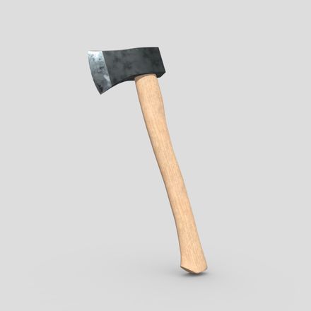 Hatchet 2 - low poly PBR 3d model