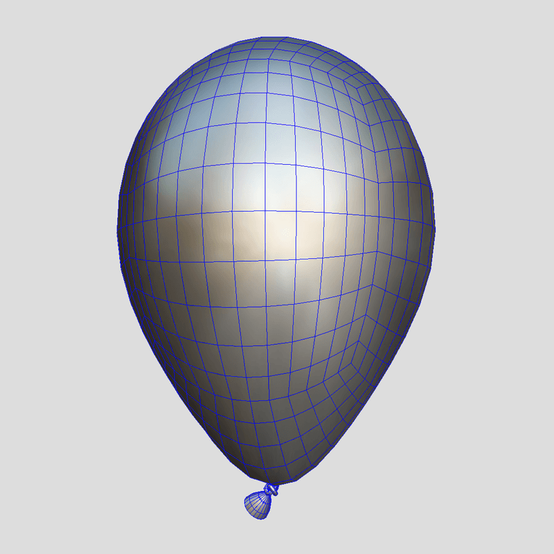 Balloon 4 - low poly PBR 3d model
