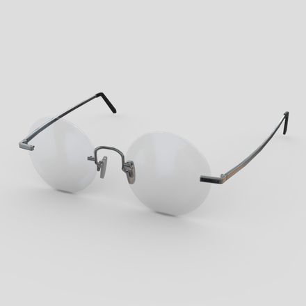 Glasses 7 - low poly PBR 3d model