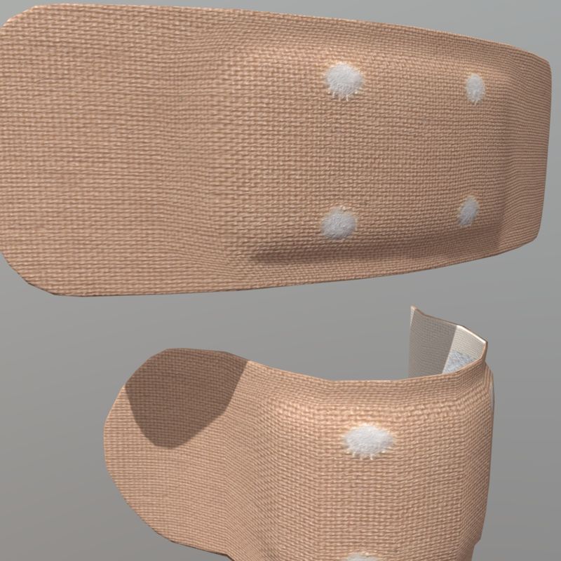 Sticking Plaster - low poly PBR 3d model