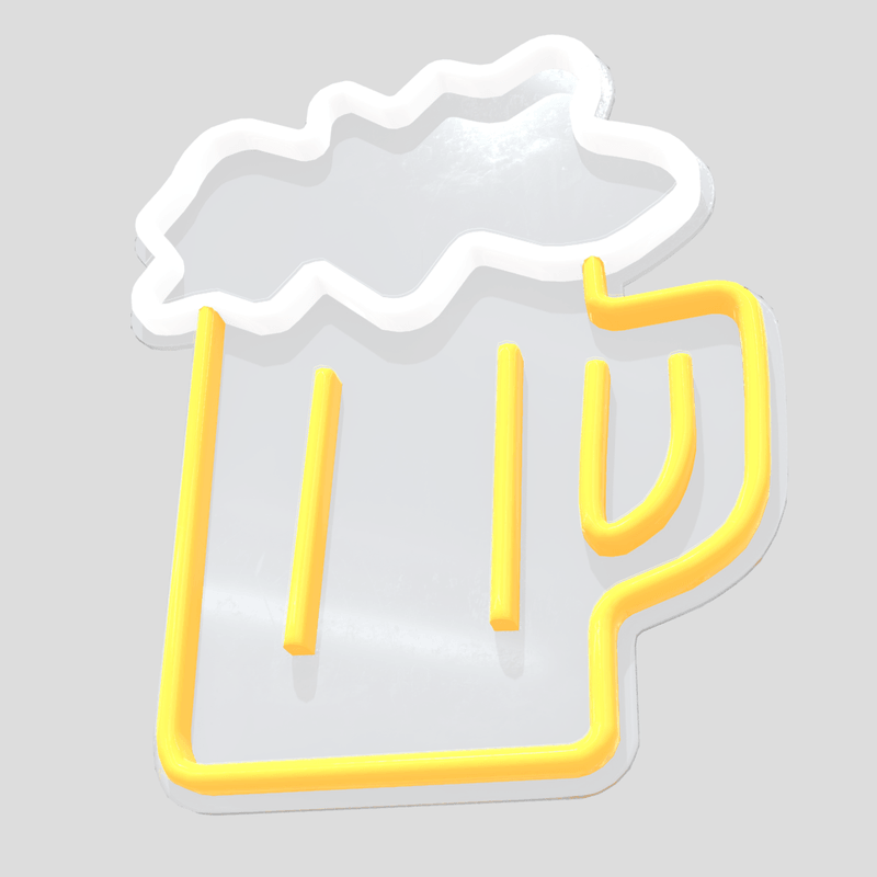 Neon Sign Beer - low poly PBR 3d model